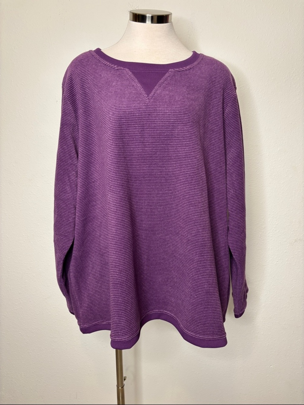 Denim&Co size 3X Purple Knit Pullover Sweatshirt